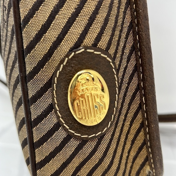 Mark Cross Canvas Logo’d Flap Turnlock Crossbody Bag - Picture 7 of 16